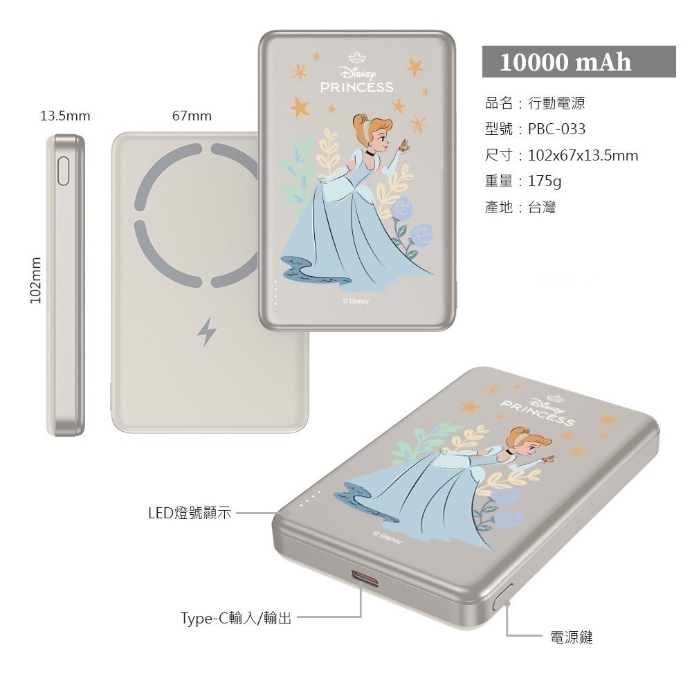 【7-ELEVEN 門市團購】Disney迪士尼 20W PD超薄磁吸無線快充行動電源 10000mAh-細節圖9