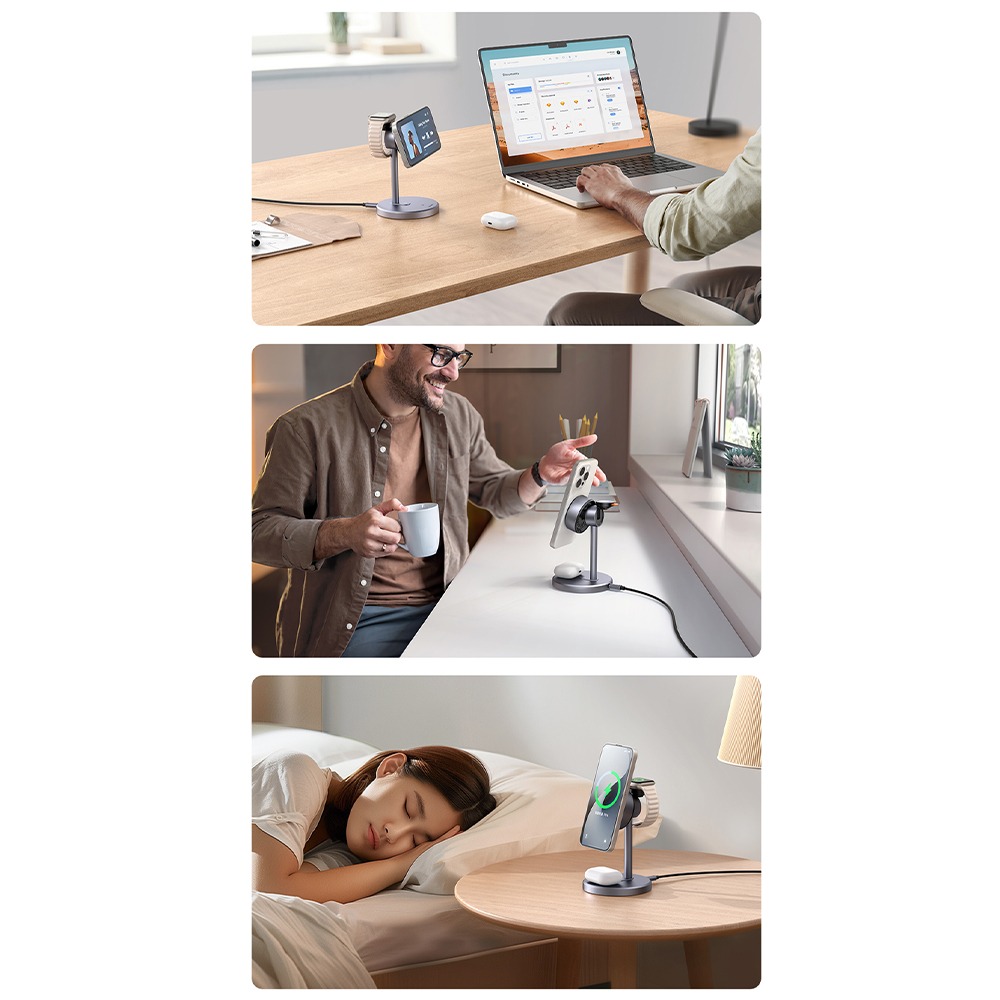 【Mcdodo麥多多】MagQ Qi2 三合一磁吸無線充支架(CH-2460)-細節圖10