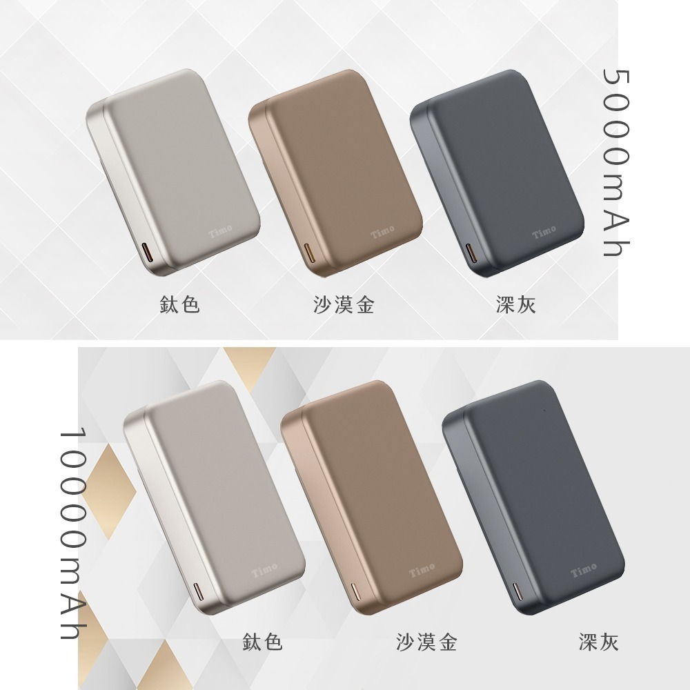 【限時購】【Timo】魔方系列 PD快充 三合一磁吸無線充行動電源 10000mAh-細節圖6