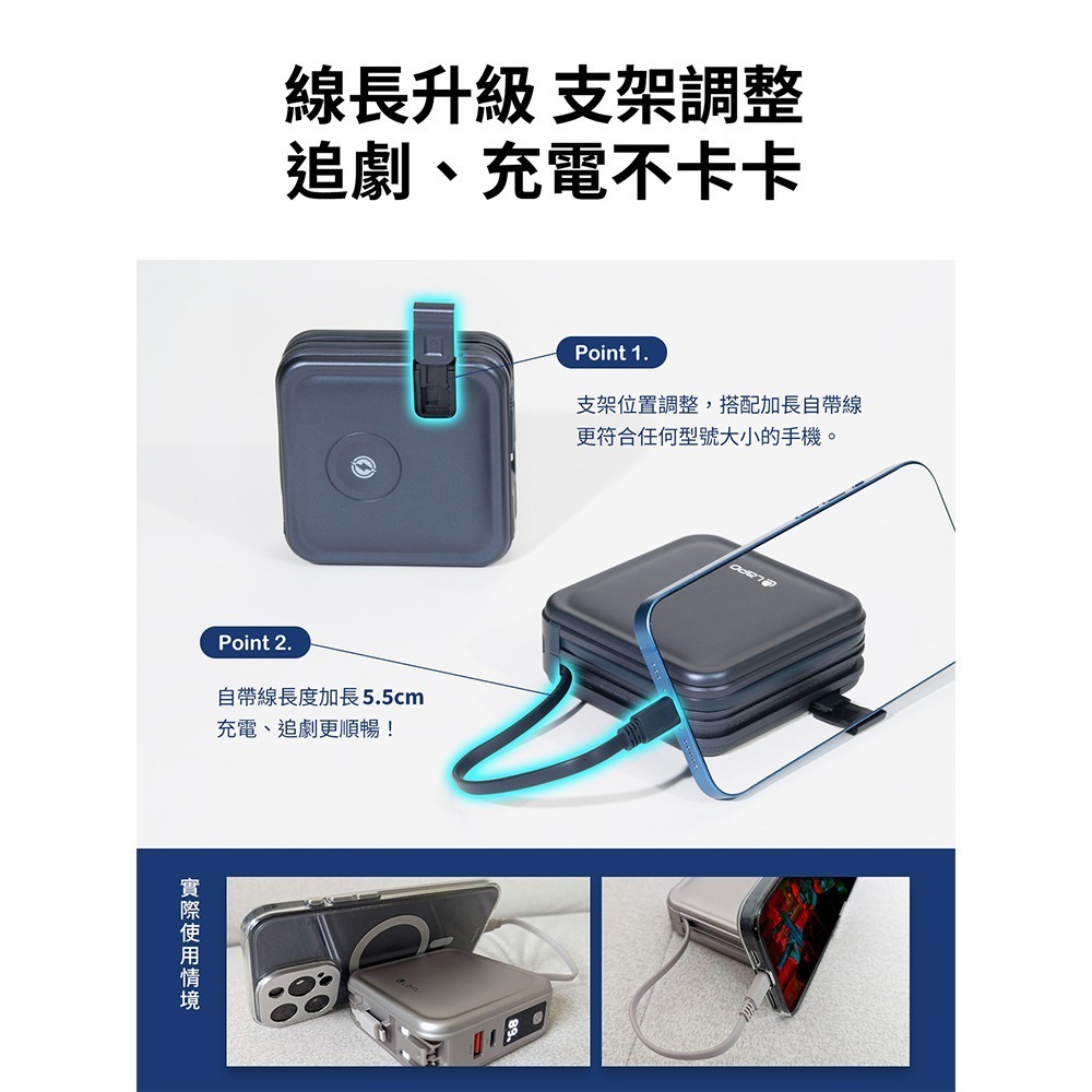 【LaPO】超進化八合一 多功能無線充行動電源10000mAh(WT-08)-細節圖5