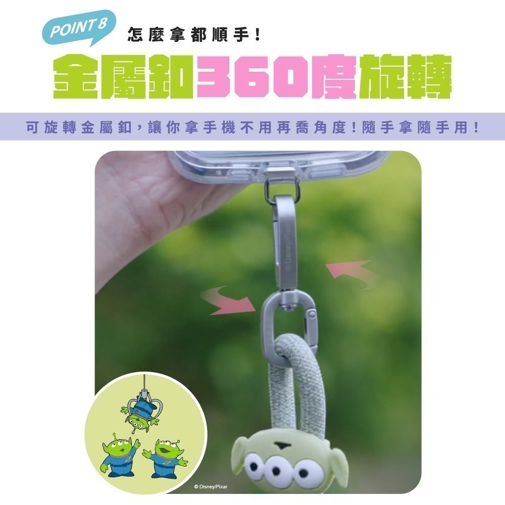 【限時購】Disney迪士尼 C to C 二合一 65W 急速充電手機掛繩組(附造型夾片)-細節圖10