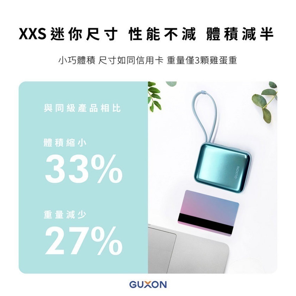 【7-ELEVEN 門市團購】 GUXON 巧方塊雙線行動電源10000mAh(有標示Wh)-細節圖4