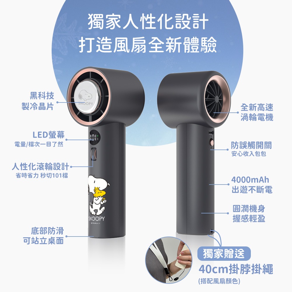 【SNOOPY史努比】101檔 冰鎮強力風扇/冰風扇-細節圖5