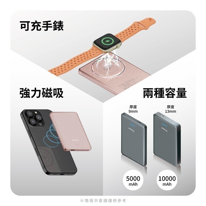 【限時購】Timo 鳥羽系列 三合一 PD超薄磁吸行動電源10000mAh-細節圖6