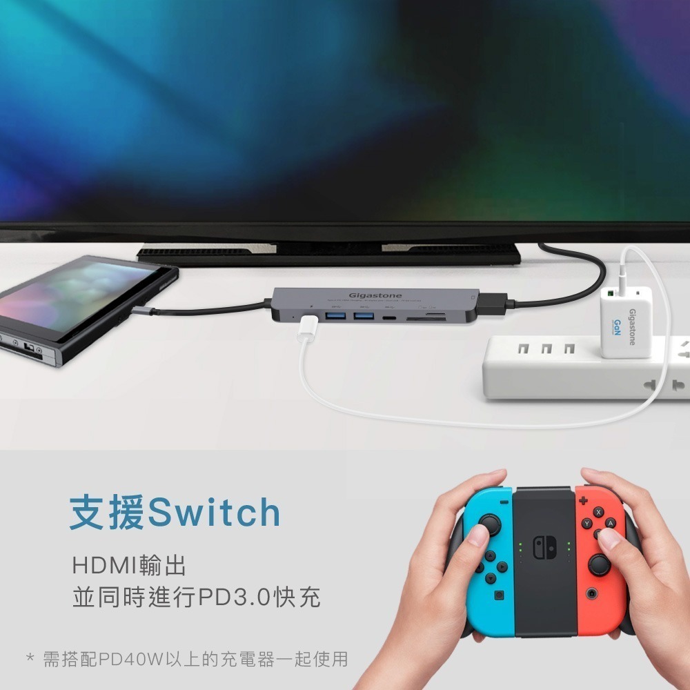 【7-ELEVEN 門市團購】Gigastone 7合1多功能 100W PD充電 Type-C HUB集線器-細節圖10