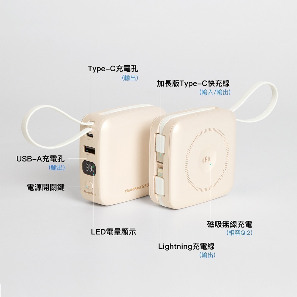 【PhotoFast】SSB mini充 半固態行動電源 迷你磁吸萬用充10000mAh (有標示Wh/CCC認證)-細節圖11