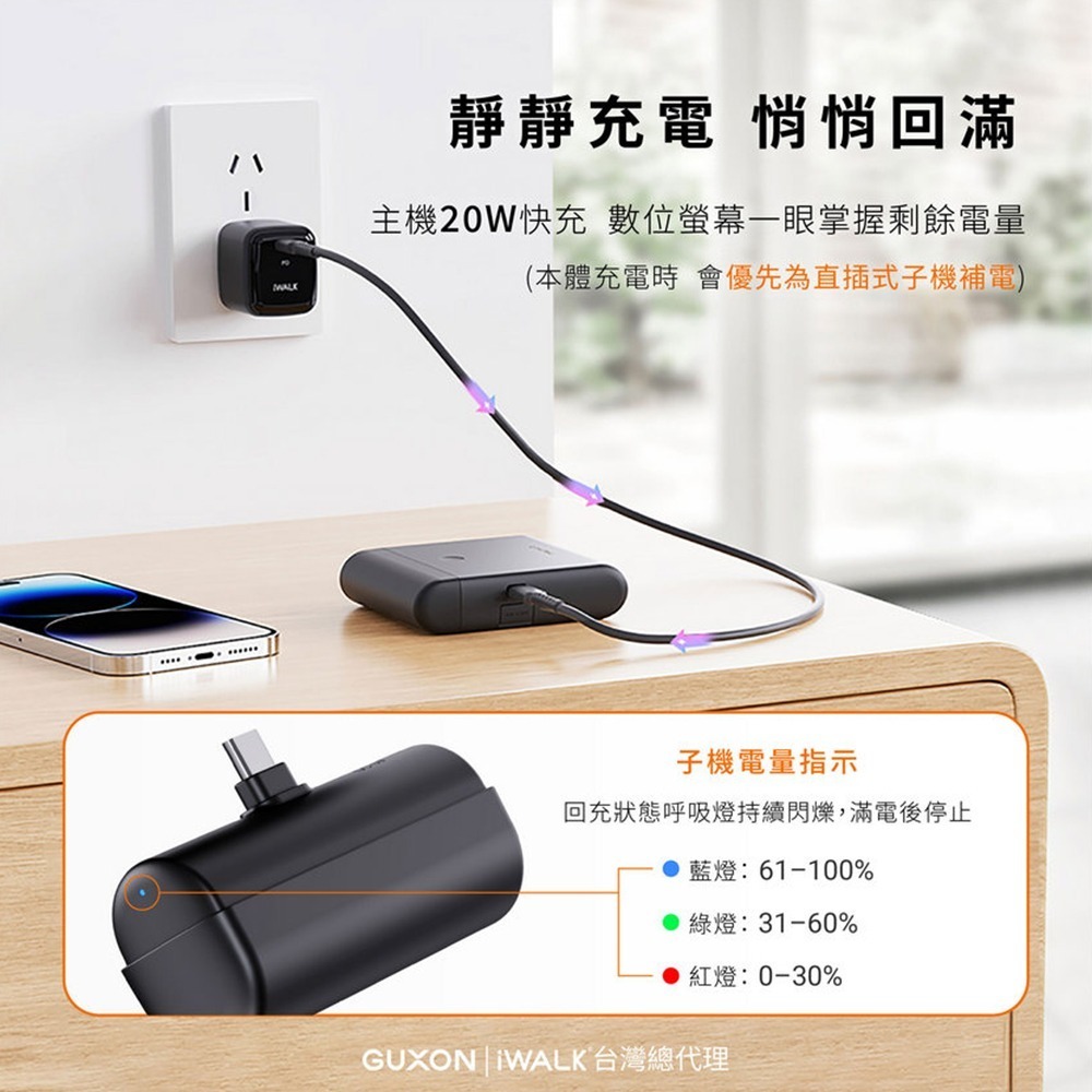 【iWALK】LINK 二合一組合式行動電源13500mAh(有標示Wh/3C認證)-細節圖9