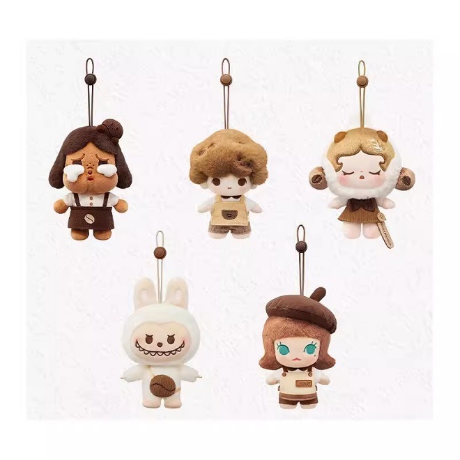 POPMART泡泡瑪特 (隨機單盒) 泡泡萌粒咖啡工廠系列-毛絨掛件盲盒 正版現貨-細節圖2