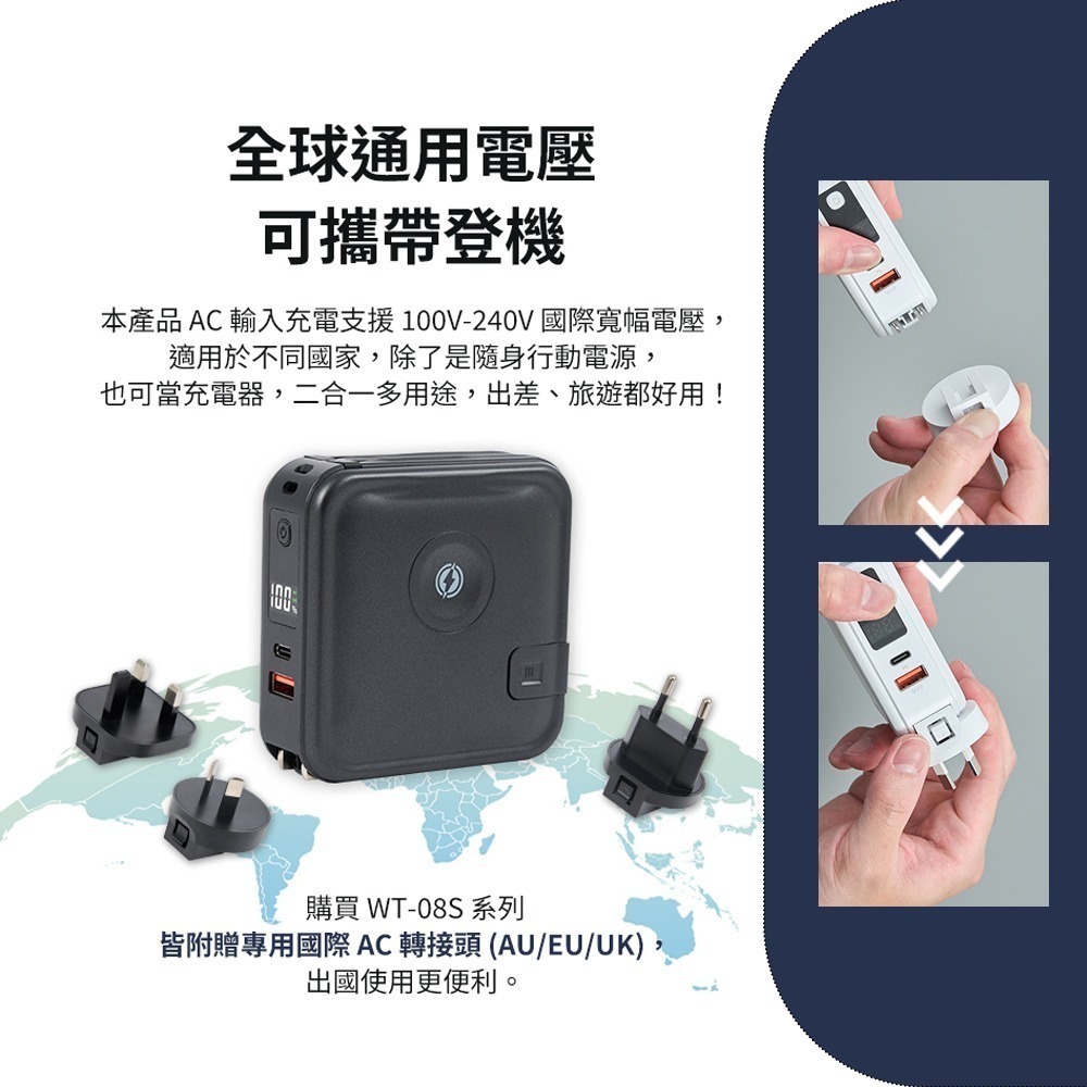 【LaPO】日本松下電芯全功能無線充電行動電源 10050mAh(WT-08S)-細節圖10
