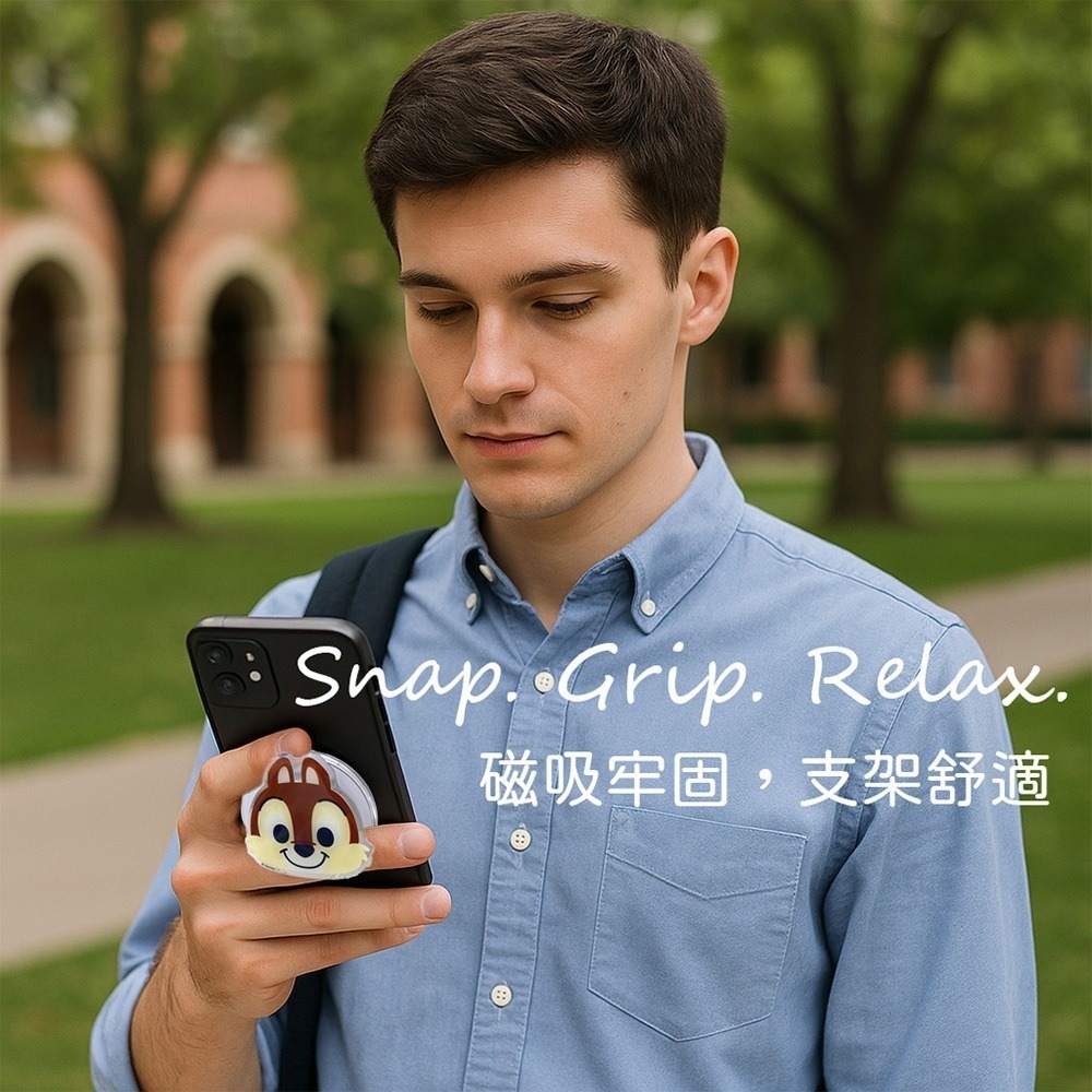 (買一送一)【Disney迪士尼】經典角色系列 造型磁吸氣囊手機支架-細節圖4