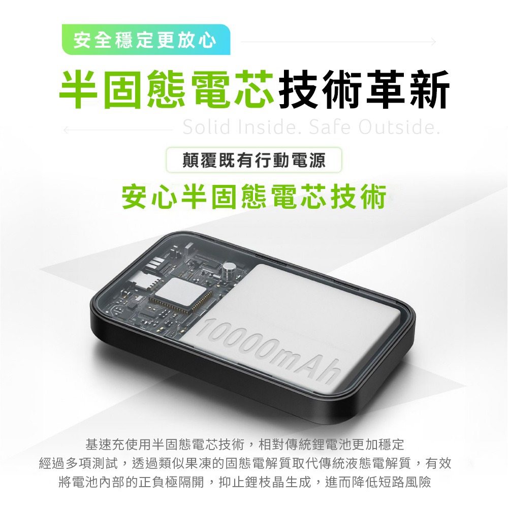 【ACER】碁速充 Qi2 五合一 35W半固態行動電源10000mAh(已標示38.5Wh/中國CCC認證)-細節圖2
