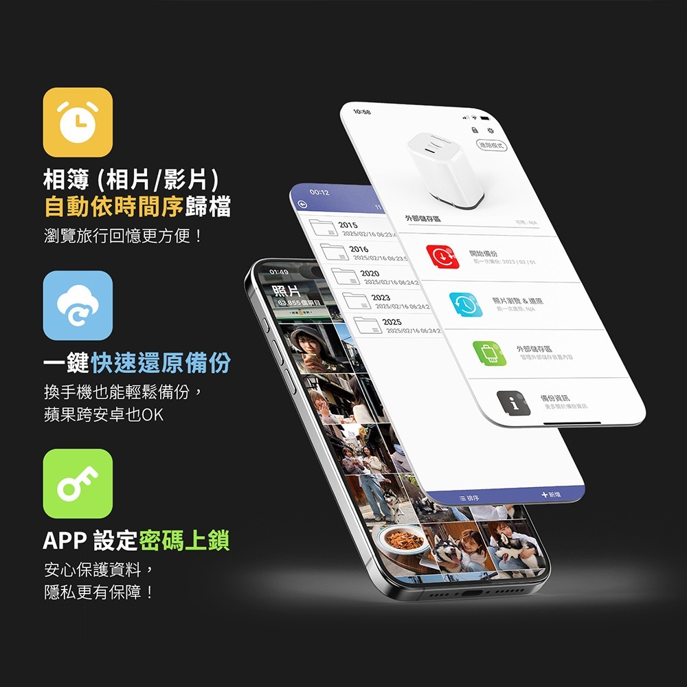【PhotoFast】PhotoPower 記憶充電器 手機充電同時備份，輕鬆上手！-細節圖3
