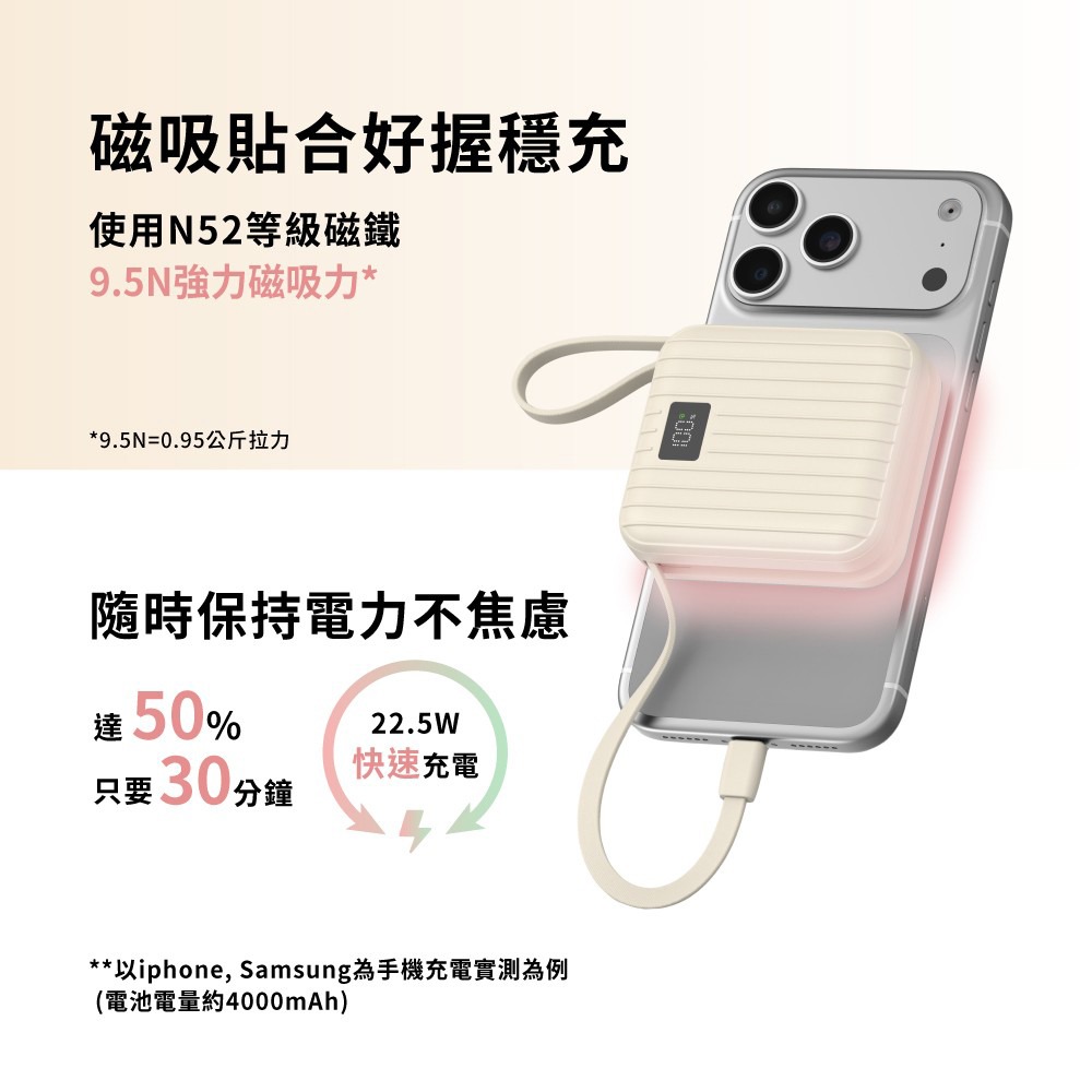 【aircolor】磁吸小方準固態行動電源10000mAh(有標示Wh)-細節圖7