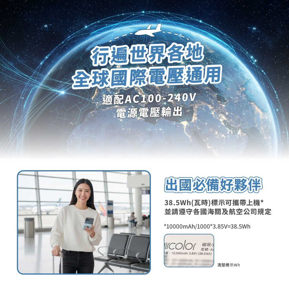 【aircolor】磁吸小方準固態行動電源10000mAh(有標示Wh)-細節圖9