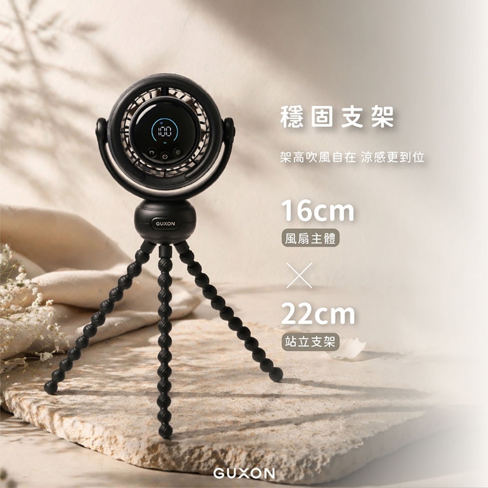 【限時購】【GUXON】捲捲扇 全方位旋轉風扇-細節圖10