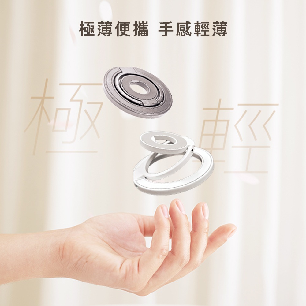 【Timo】三折疊雙面磁吸指環手機支架-細節圖9