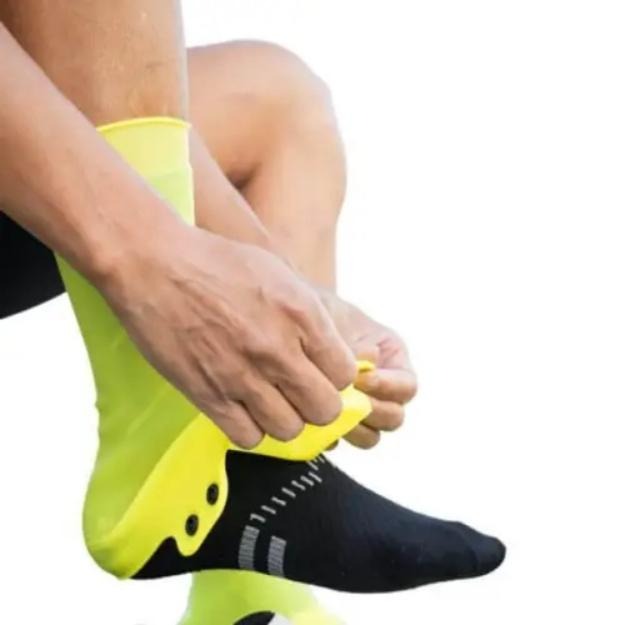 【單車元素】VELOTOZE 矽膠長筒鞋套 快扣式 黑色/白色 矽膠材質 防水防風-細節圖4