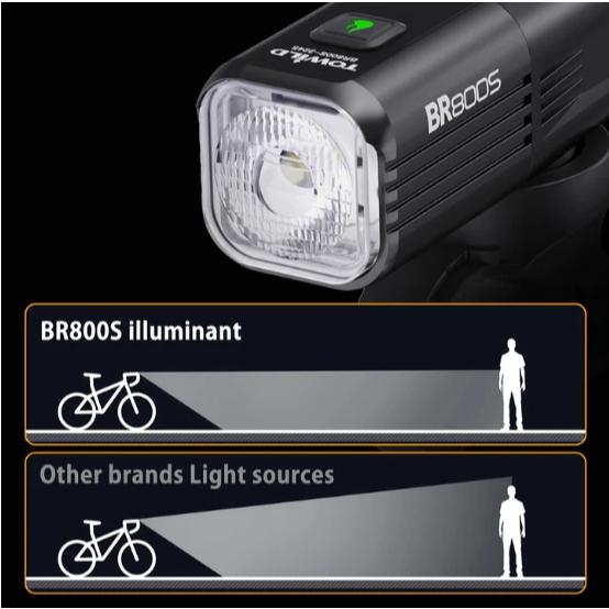 【單車元素】（公司貨保固兩年）拓野 TOWILD BR800S/BR1000 自行車前燈 車燈 可吊裝 北高雙塔必備-細節圖5