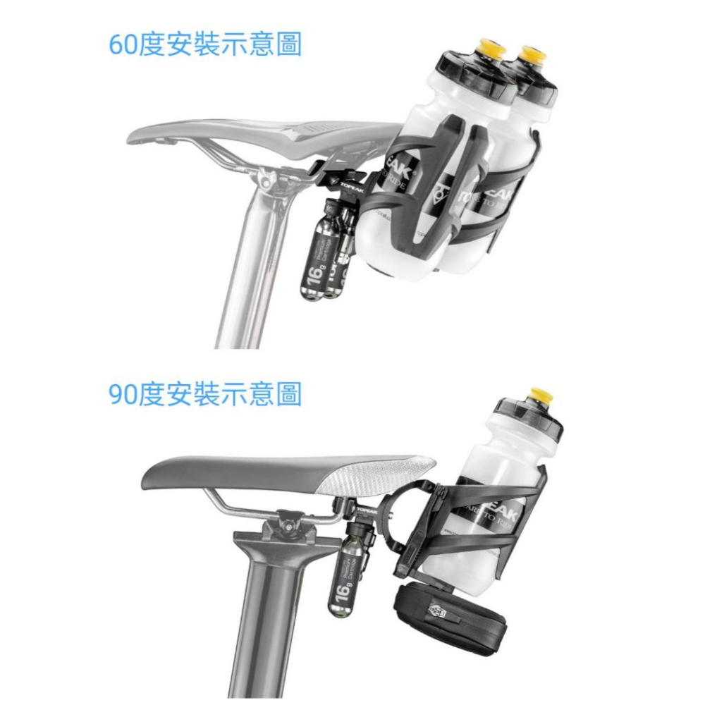 【單車元素】TOPEAK TRI-BACKUP ELITE 三鐵 水壺架延伸座 一般坐墊60度/三鐵坐墊90度-細節圖6