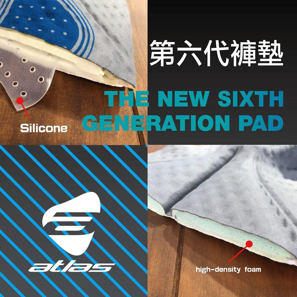 【單車元素】(零碼出清) 亞特力士 ATLAS 五分一體成型吊帶褲 車褲 吊帶褲 六代褲墊 SB-736-B-細節圖7