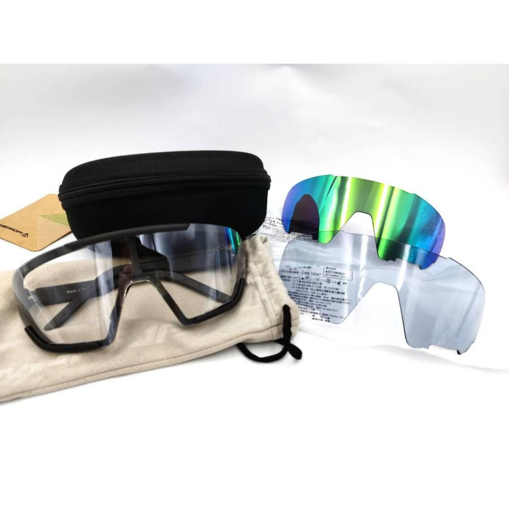 【單車元素】最新款 美利達 MERIDA Pro Race 太陽眼鏡 變色片/灰色片/REVO鍍膜片 一次滿足-細節圖2