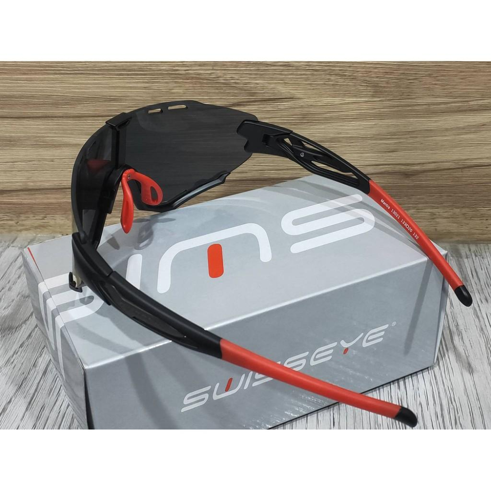 【單車元素】德國 SWISSEYE Mantra 鍍衣膜炫紅色 廣角大鏡面 防風眼鏡 太陽眼鏡 自行車眼鏡-細節圖3