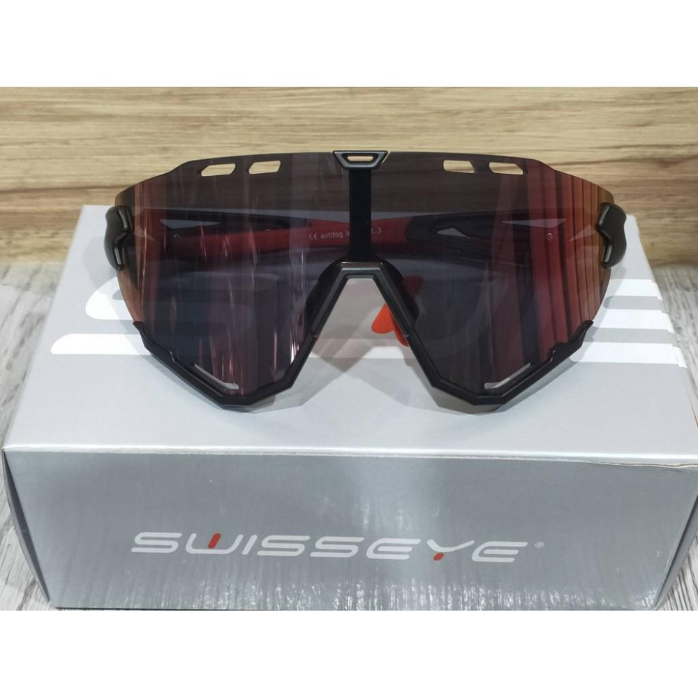 【單車元素】德國 SWISSEYE Mantra 鍍衣膜炫紅色 廣角大鏡面 防風眼鏡 太陽眼鏡 自行車眼鏡-細節圖4