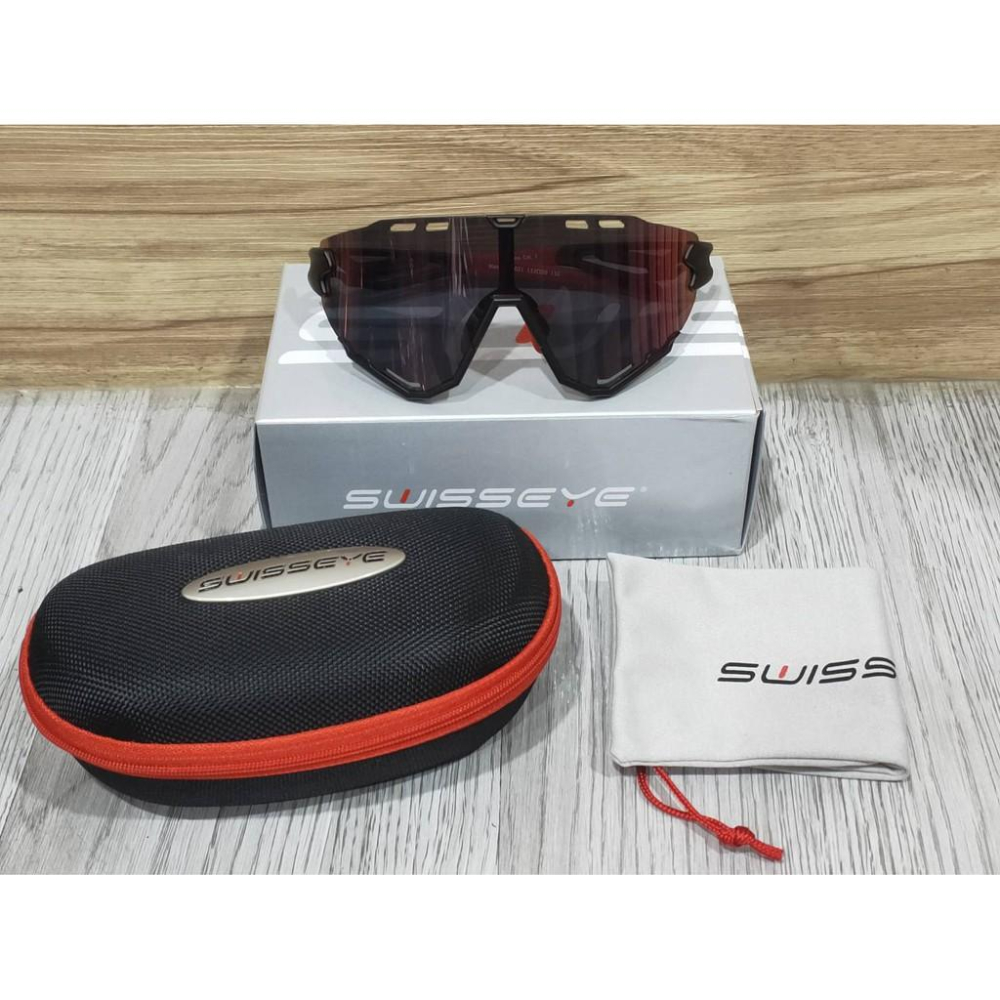 【單車元素】德國 SWISSEYE Mantra 鍍衣膜炫紅色 廣角大鏡面 防風眼鏡 太陽眼鏡 自行車眼鏡-細節圖5