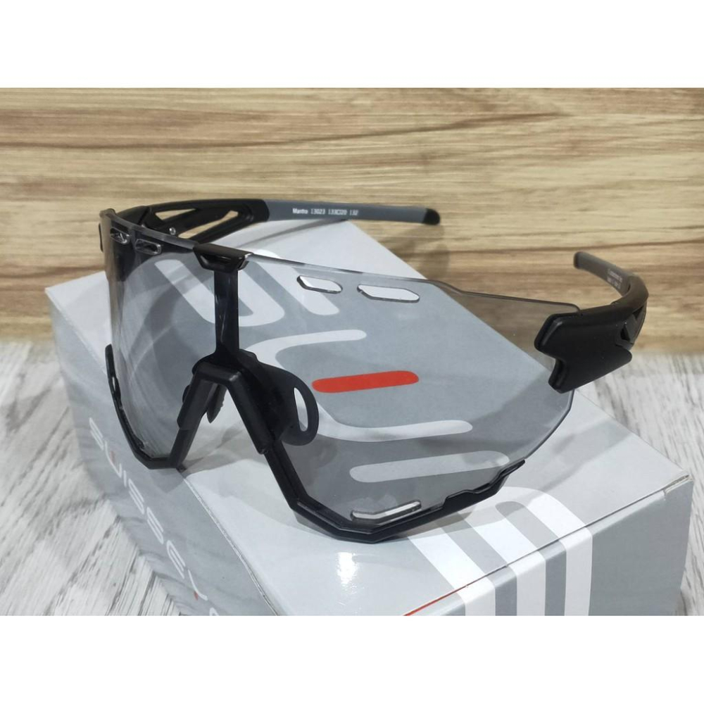 【單車元素】德國 SWISSEYE Mantra 透明 變色鏡片 廣角大鏡面 防風眼鏡 太陽眼鏡 自行車眼鏡-細節圖2