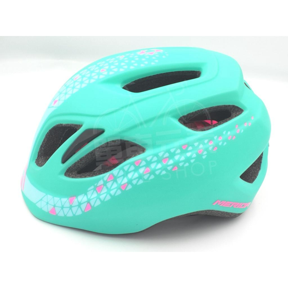【單車元素】MERIDA 美利達 兒童安全帽 KB18 有警示燈 自行車 滑步車 安全帽 50-54cm 綠/粉-細節圖2