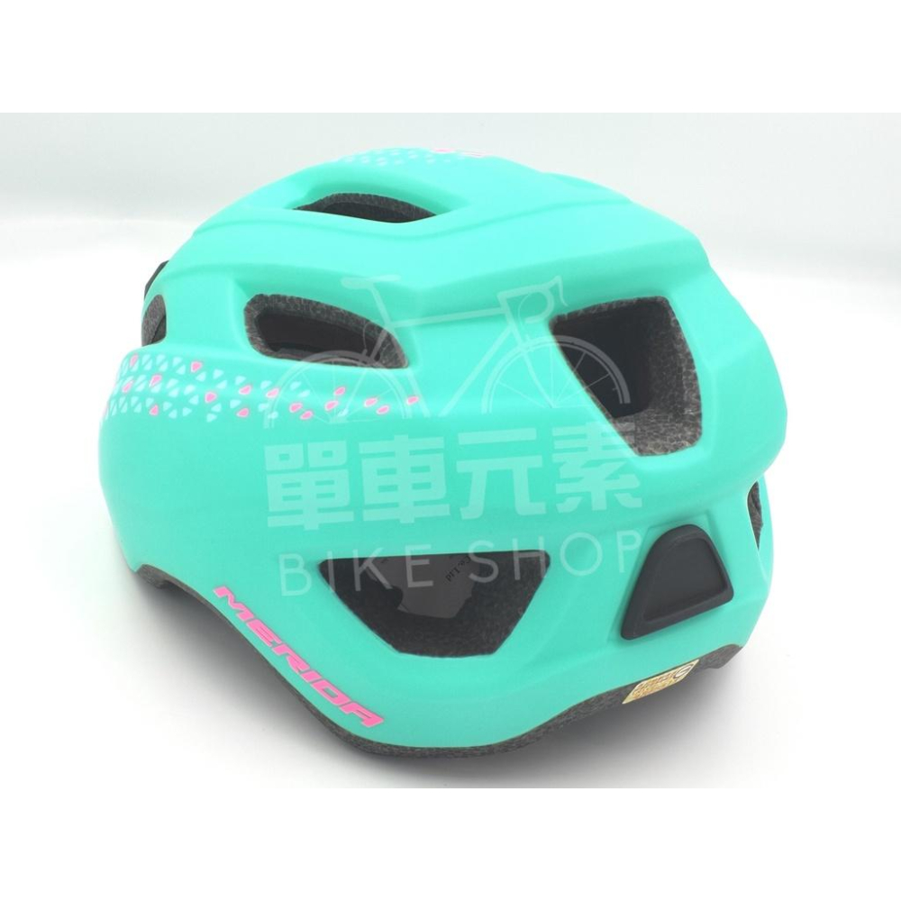【單車元素】MERIDA 美利達 兒童安全帽 KB18 有警示燈 自行車 滑步車 安全帽 50-54cm 綠/粉-細節圖3
