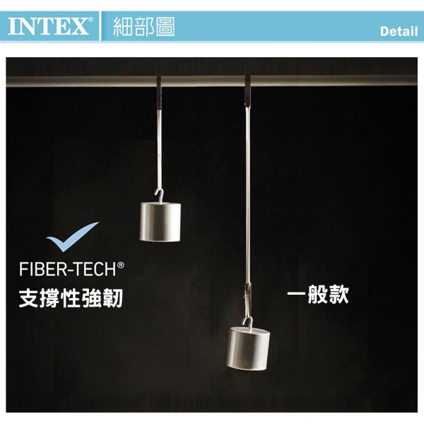 INTEX 64758 新款線拉結構FIBER TECH 雙人防水植絨 充氣床 137*191*25cm 露營床藏青色-細節圖6