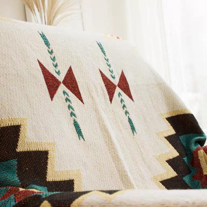 (現貨)露營毯 沙發毯 蘇克雷純棉線針織全蓋毯沙發巾防塵罩雙人單人沙發毯子墊 戶外野餐墊 INS網紅款週末野餐墊-細節圖2