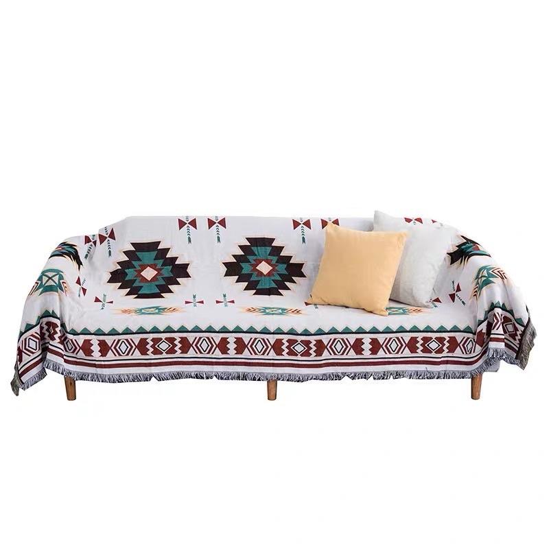 (現貨)露營毯 沙發毯 蘇克雷純棉線針織全蓋毯沙發巾防塵罩雙人單人沙發毯子墊 戶外野餐墊 INS網紅款週末野餐墊-細節圖6