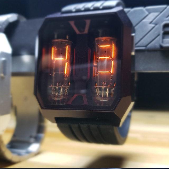 Firebird Nixie Tubes 真空管手錶 鋁合金錶殼 藍寶石鏡面 防水-細節圖9