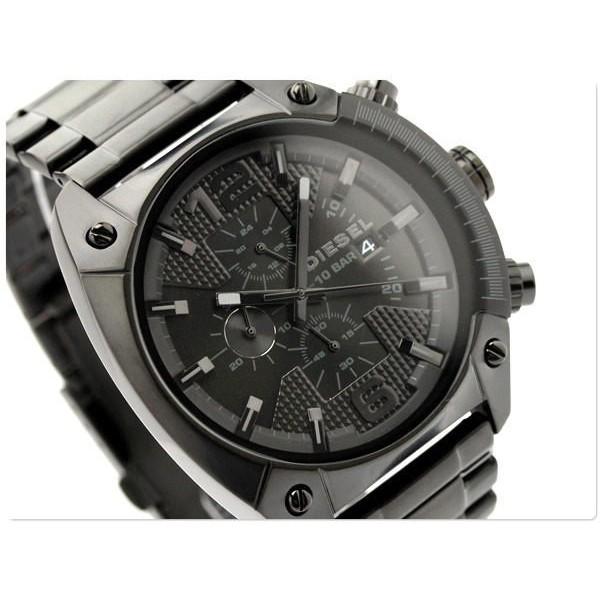 (現貨)DIESEL DZ4223 手錶 49mm 計時 日期 休閒 運動 精鋼 三眼錶 IP黑鋼 黑面-細節圖2