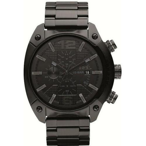 (現貨)DIESEL DZ4223 手錶 49mm 計時 日期 休閒 運動 精鋼 三眼錶 IP黑鋼 黑面-細節圖3