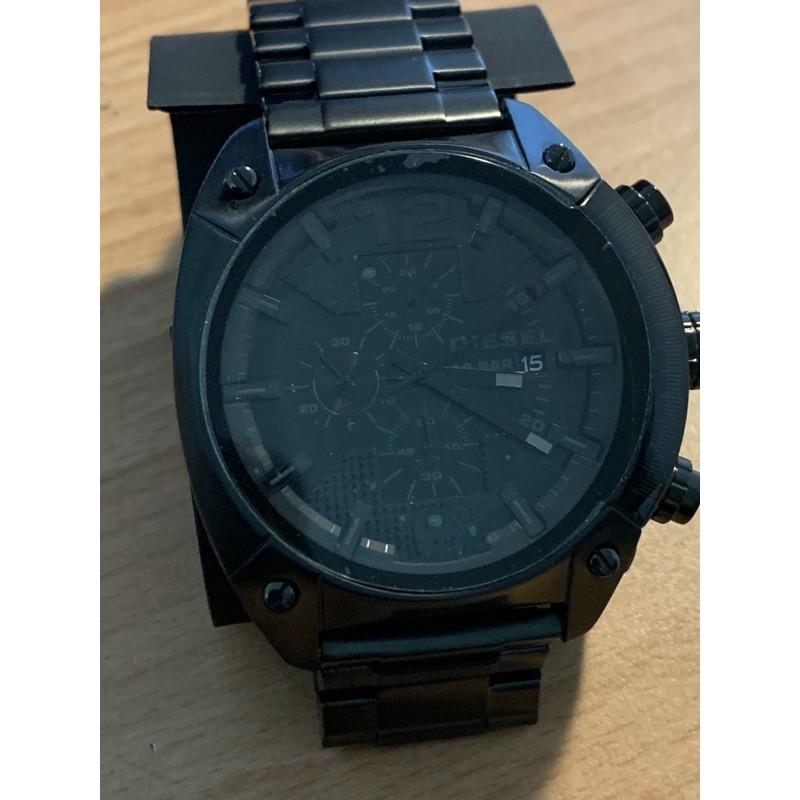 (現貨)DIESEL DZ4223 手錶 49mm 計時 日期 休閒 運動 精鋼 三眼錶 IP黑鋼 黑面-細節圖4