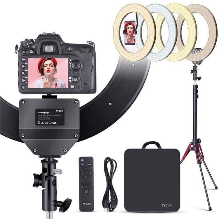 (現貨免運)18吋遙控型環形LED補光燈 TYCKA網美網拍專用（附燈架 遙控器 專用收納手提袋）-細節圖2