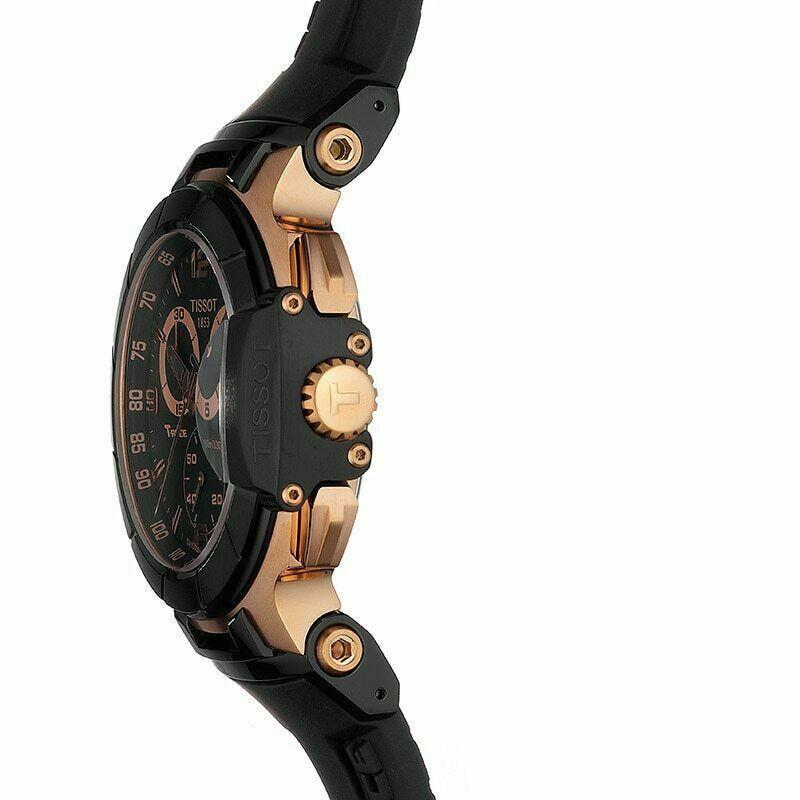 Tissot T-Race 男錶 黑金 Chronograph Watch 石英-細節圖2