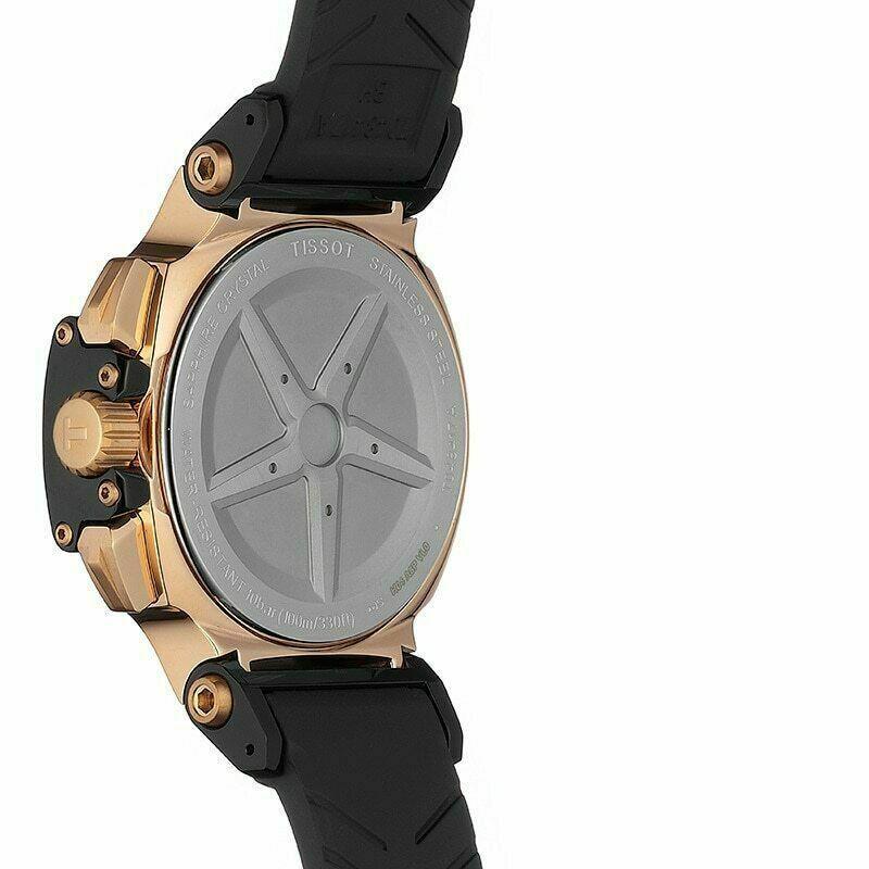 Tissot T-Race 男錶 黑金 Chronograph Watch 石英-細節圖4