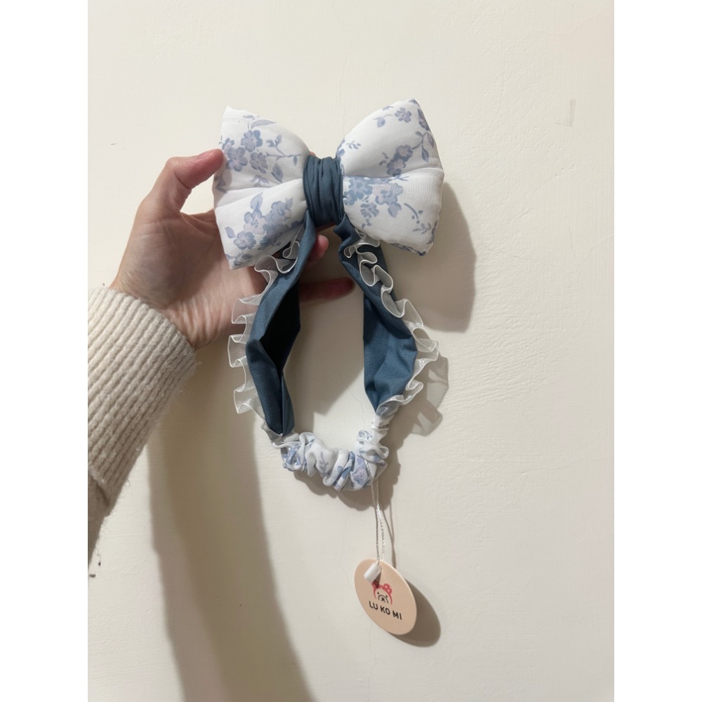 珍珠貝比 藍瓷+日本貓咪+貝拉髮帶+煮雨髮帶-細節圖3