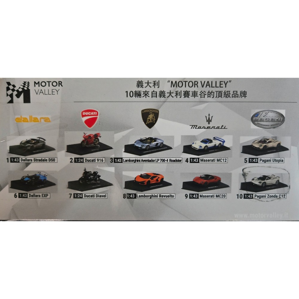 MOTOR VALLEY賽車谷1:43/1:24模型車組合(內含展示盒)-細節圖2