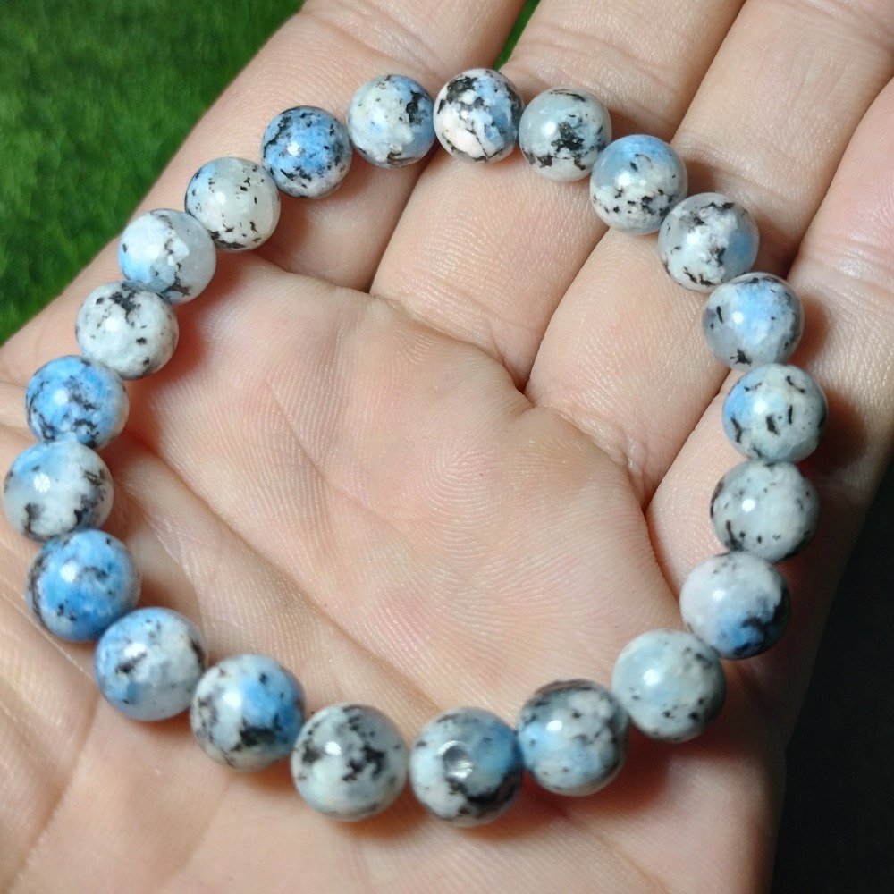 《晶華》天然巴基斯坦K2 Blue藍銅礦手串手鏈N65-細節圖2