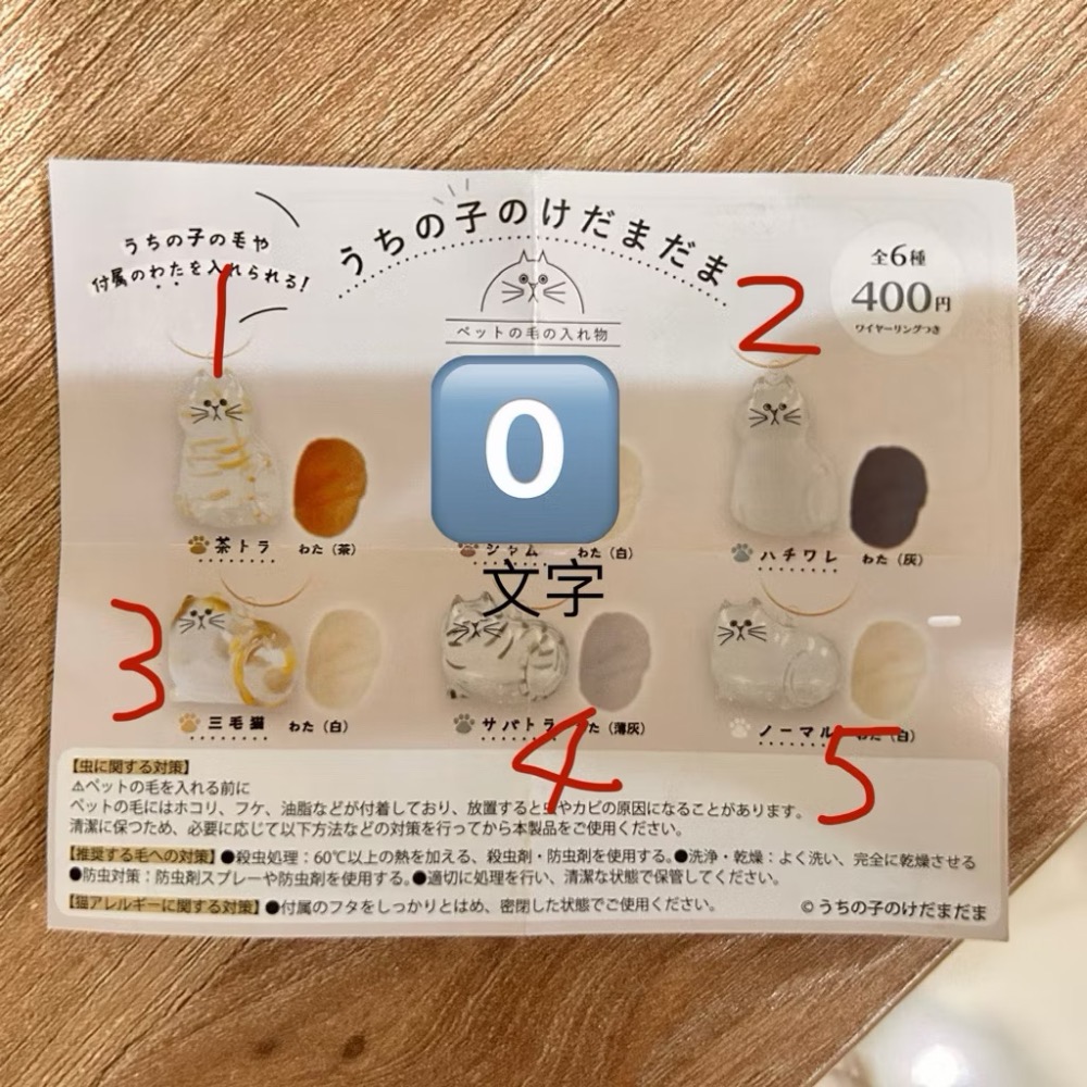 「新增」現貨正版我家毛孩吊飾/貓毛收集吊飾（僅剩5及限定款）-規格圖1