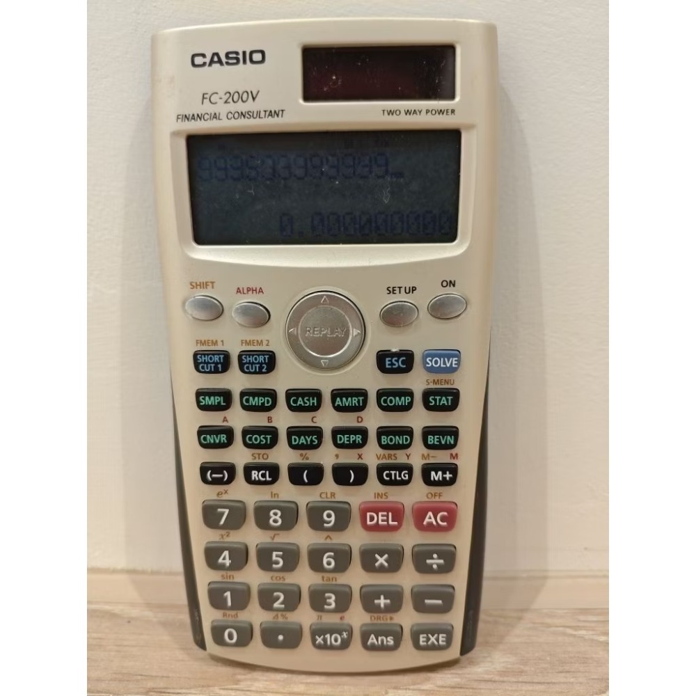 CASIO 財務計算機 FC-200V 二手 便宜出清-細節圖2