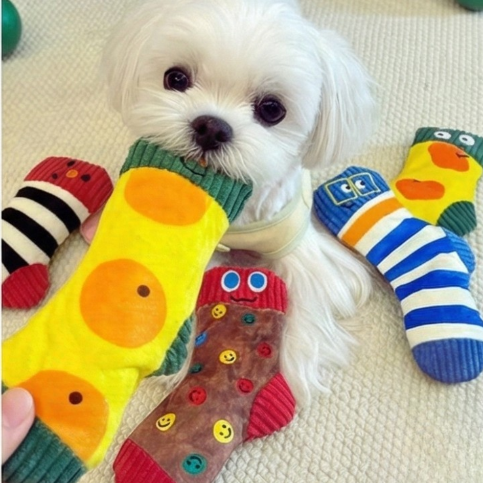 狗狗藏食襪子玩具 發聲響紙嗅聞襪丨多巴胺玩具 發聲玩具 嗅聞玩具 解悶消耗體力 寵物玩具 狗狗玩具-細節圖4