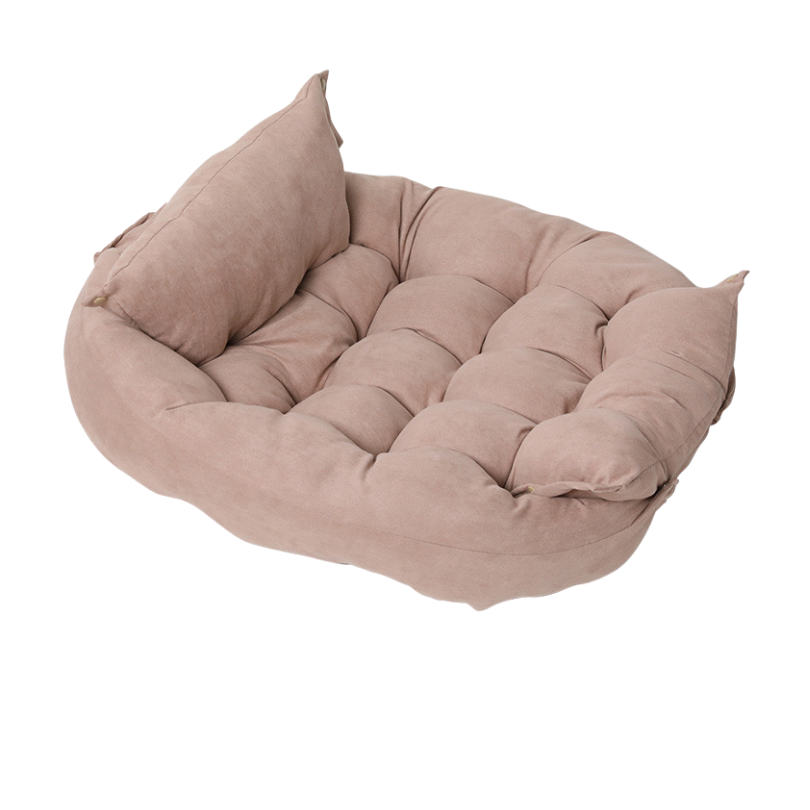 三合一舒壓寵物床窩｜仿鹿皮柔軟睡墊 貓狗通用 護頸沙發床 不扁塌四季款-規格圖10