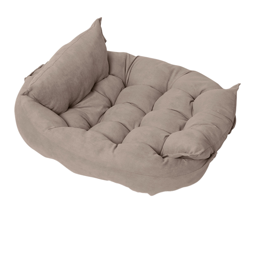 三合一舒壓寵物床窩｜仿鹿皮柔軟睡墊 貓狗通用 護頸沙發床 不扁塌四季款-規格圖10