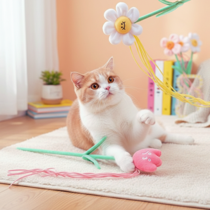 花花 FAFA 逗貓棒｜內含貓薄荷 輕盈尾絲 互動紓壓-細節圖3